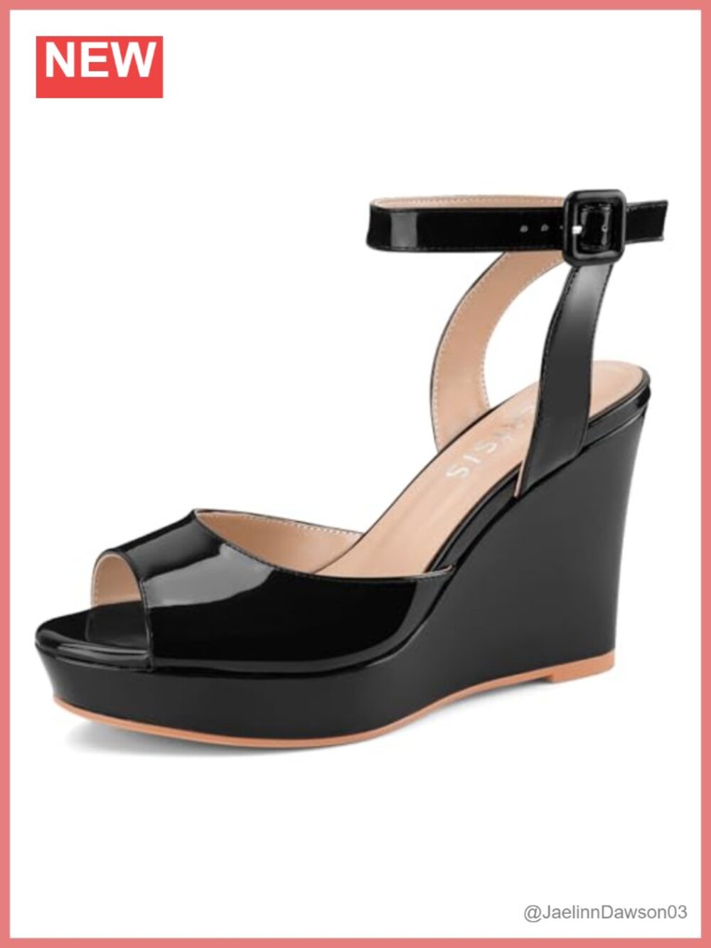 Patent Leather Women's Wedge Sandals Peep Toe Platform Comfortable Summer
